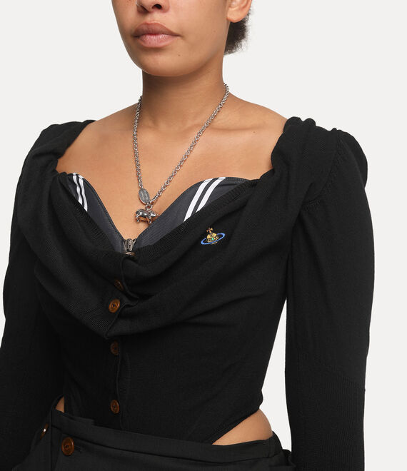 Vivienne Westwood Bea Corset Cardi in BLACK